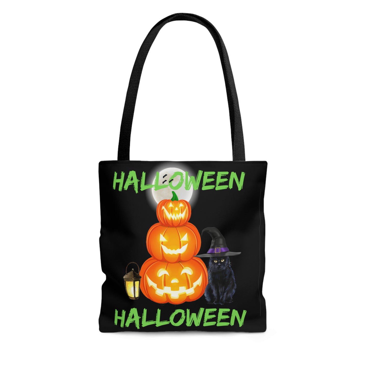 Halloween Pumpkins And Black Cat, Halloween Candy Tote Bag