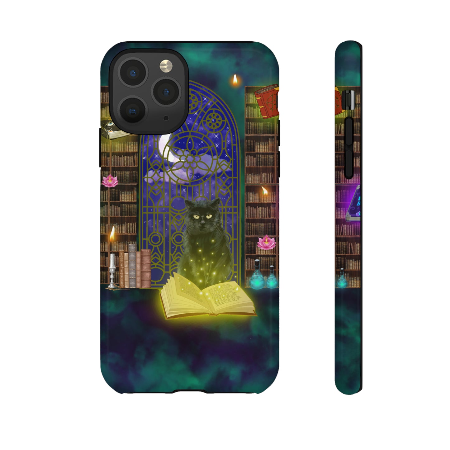 Mystic Cat Protective Phone Case, Samsung, iPhone, Pixel, all sizes