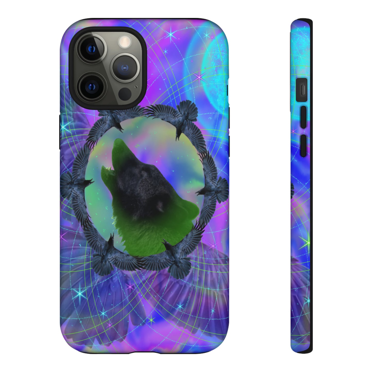 Mystic Wolf Protective Phone Case, Samsung, iPhone, Pixel, all sizes