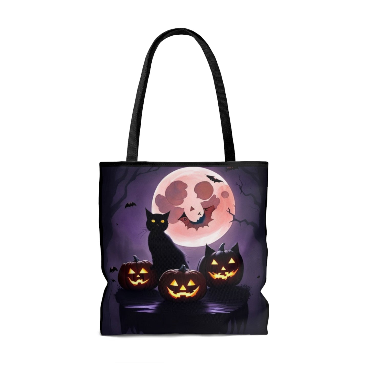 All Hallows Eve, Black Cat, Halloween Candy Tote Bag