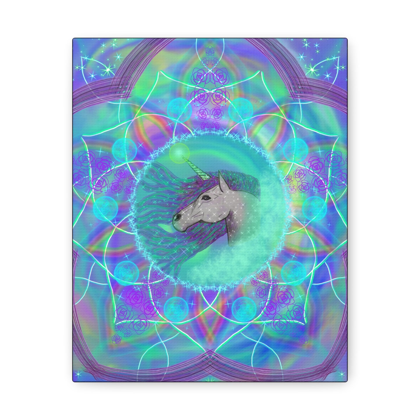 Mystic Unicorn, Canvas Art, Canvas Print, Original Art, Unique Gifts, Unicorn Lover Gift