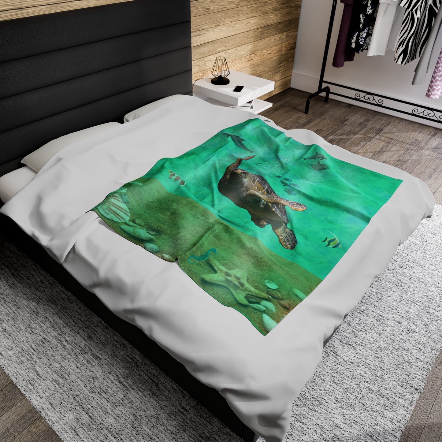 Mystic Turtle Velveteen Plush Blanket