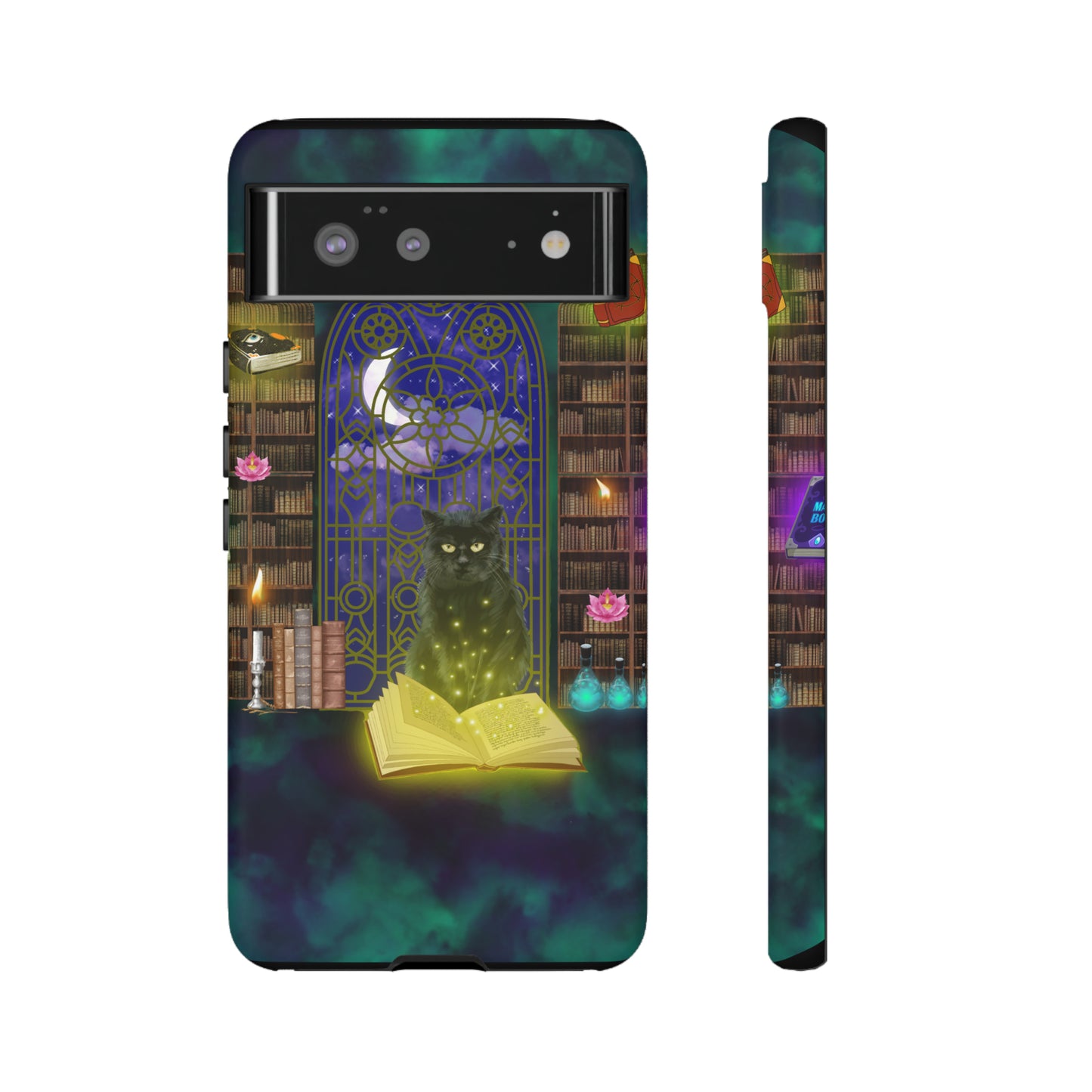 Mystic Cat Protective Phone Case, Samsung, iPhone, Pixel, all sizes