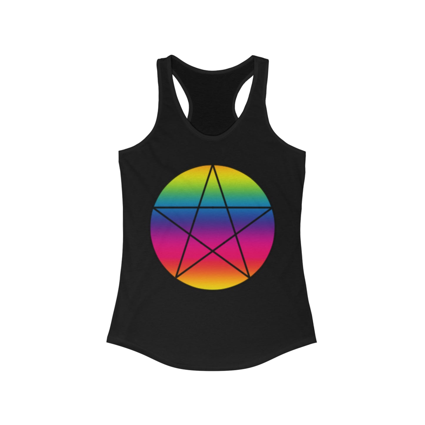PRIDE Pentagram Women's Ideal Racerback Tank