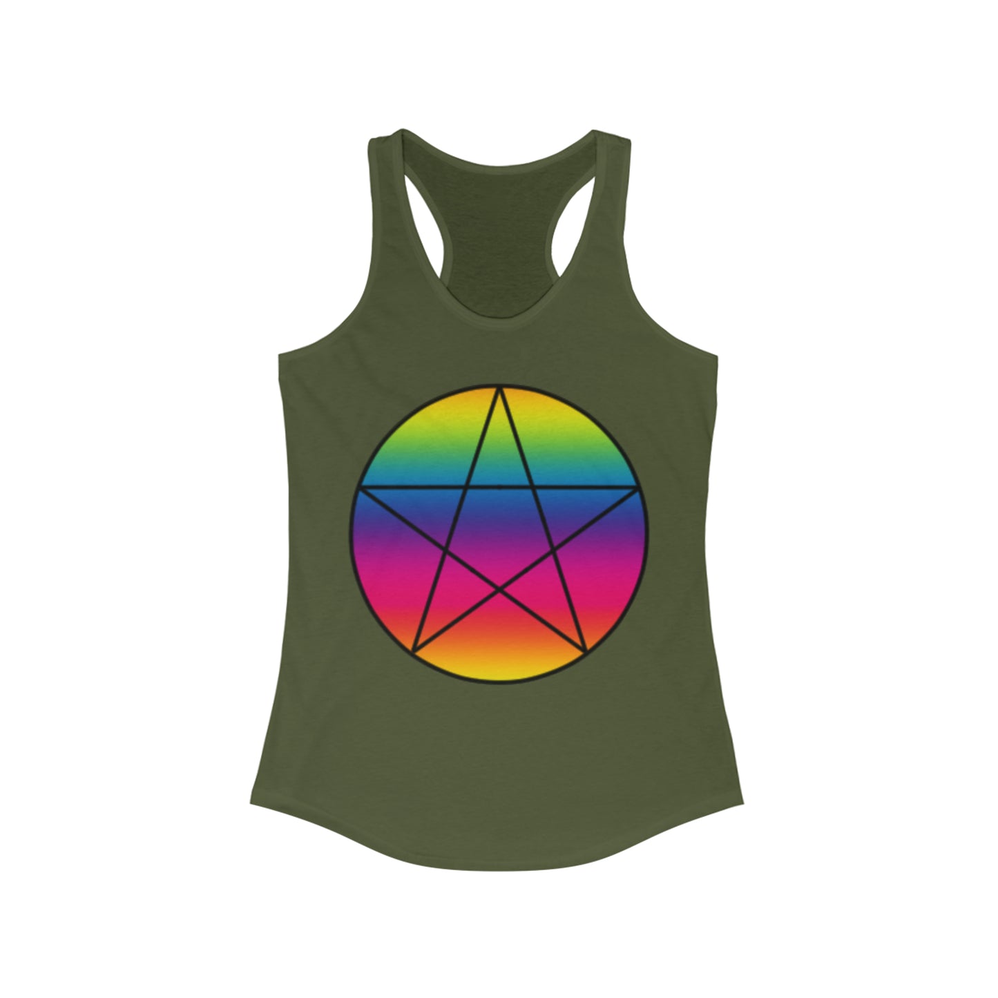 PRIDE Pentagram Women's Ideal Racerback Tank