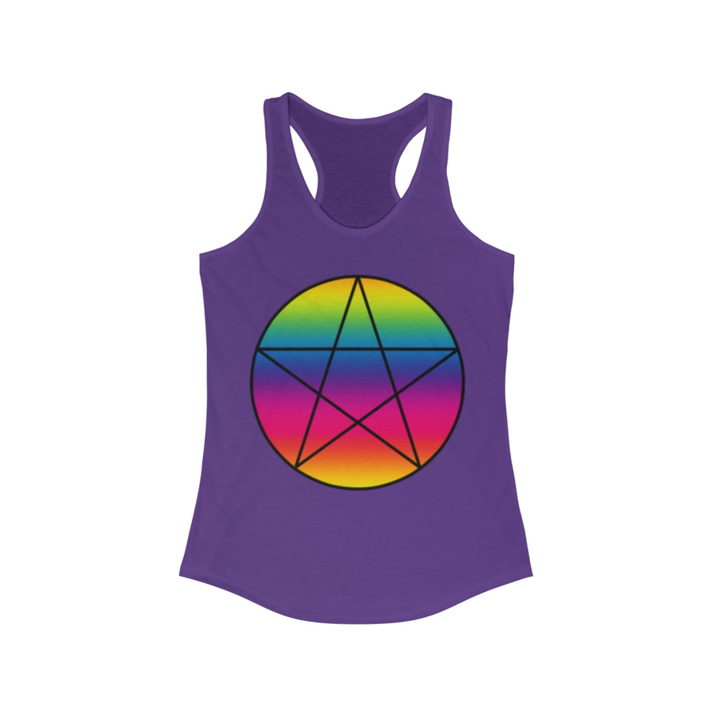 PRIDE Pentagram Women's Ideal Racerback Tank