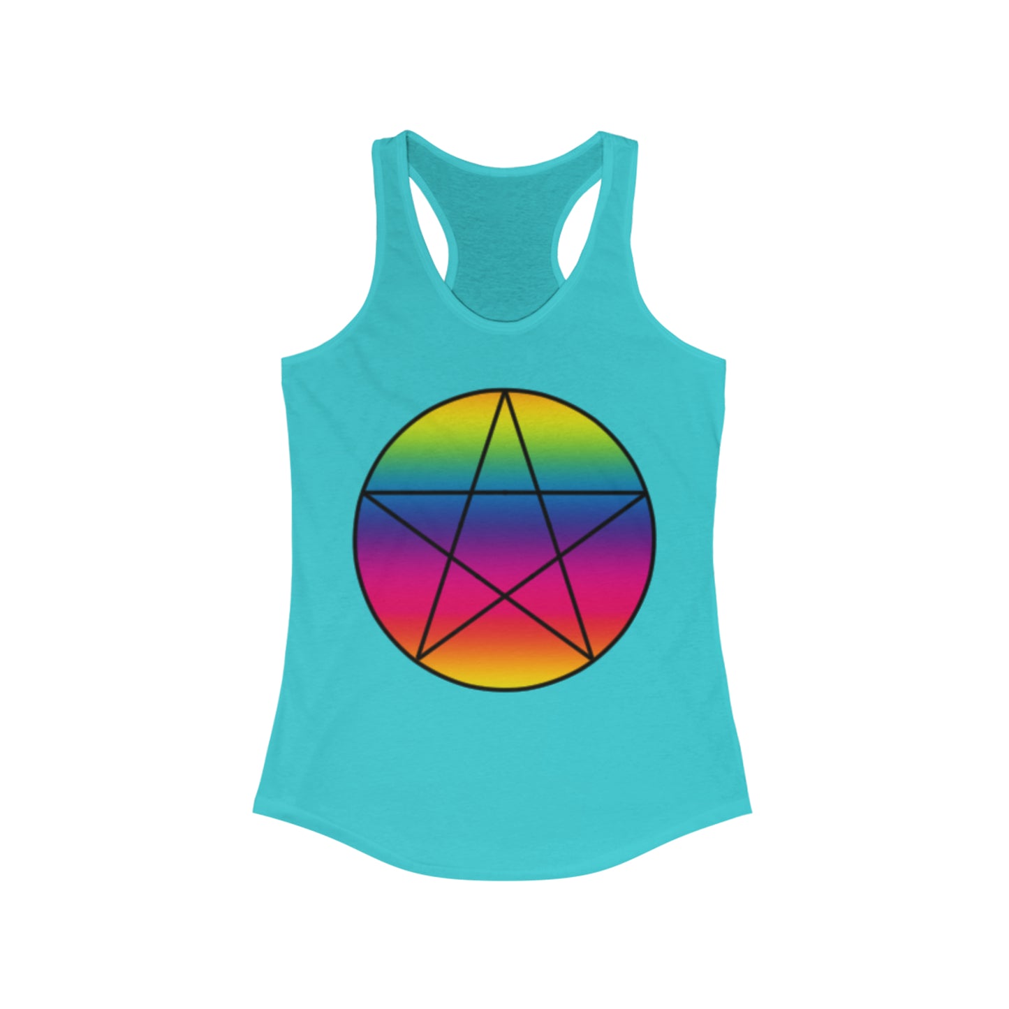 PRIDE Pentagram Women's Ideal Racerback Tank