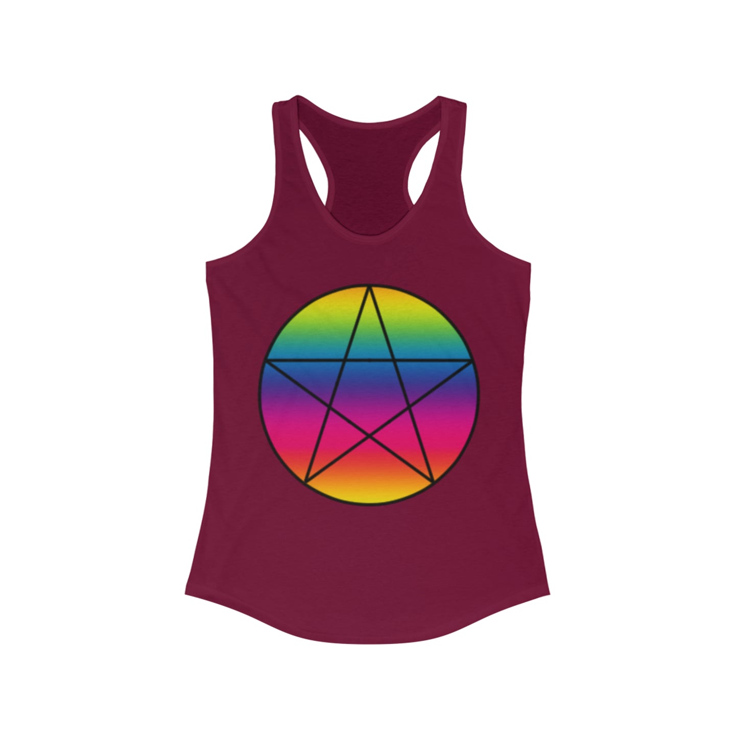 PRIDE Pentagram Women's Ideal Racerback Tank
