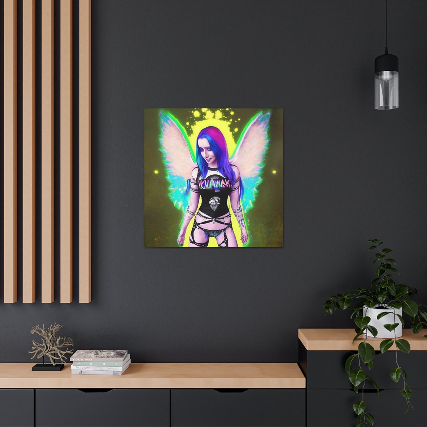 Kawai Anime Art, Canvas Print, Wall Art Original Art, Unique Gifts