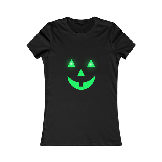 Women's Favorite Tee Pumpkin Glow Halloween Top