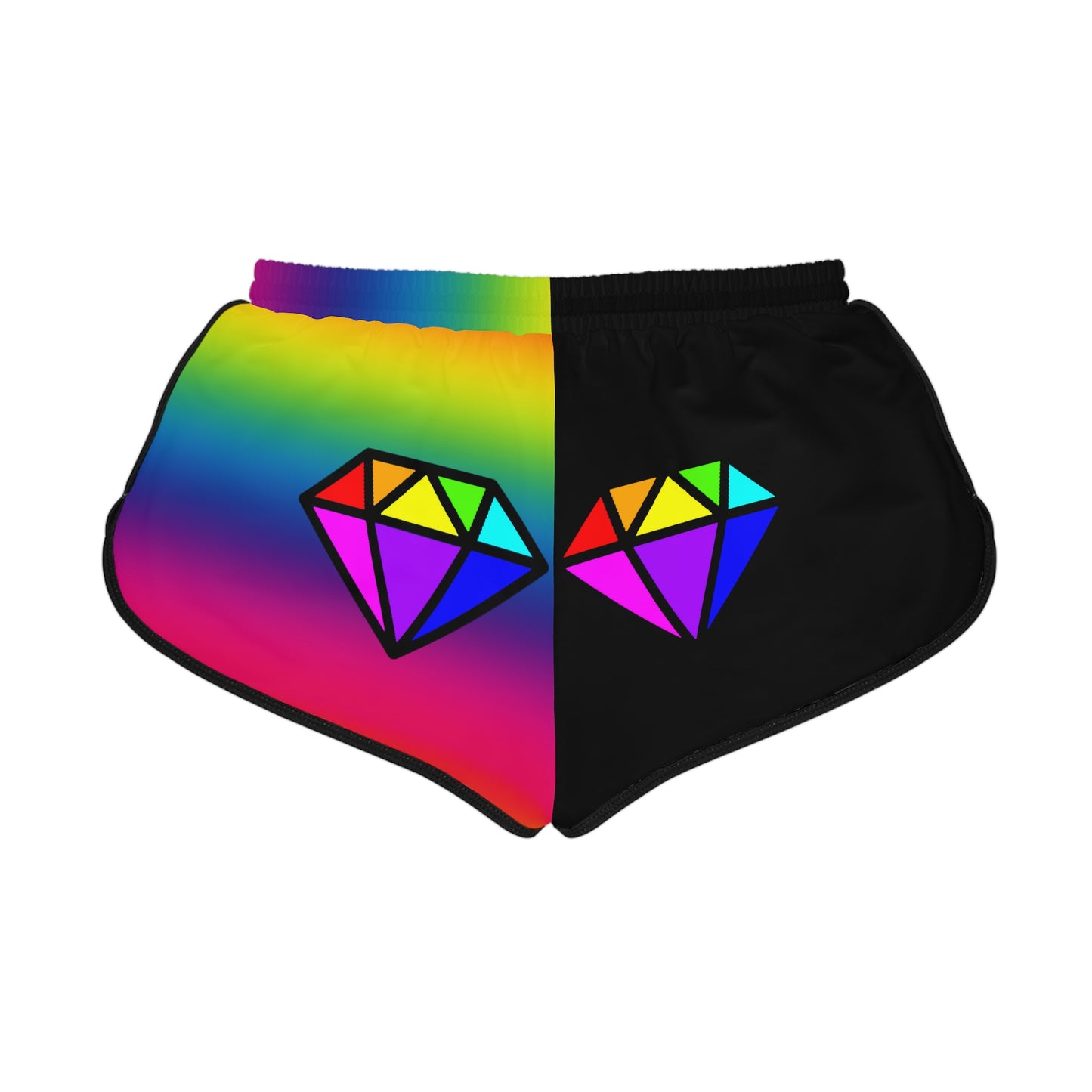 PRIDE Diamond Women's Relaxed Shorts Harlequin