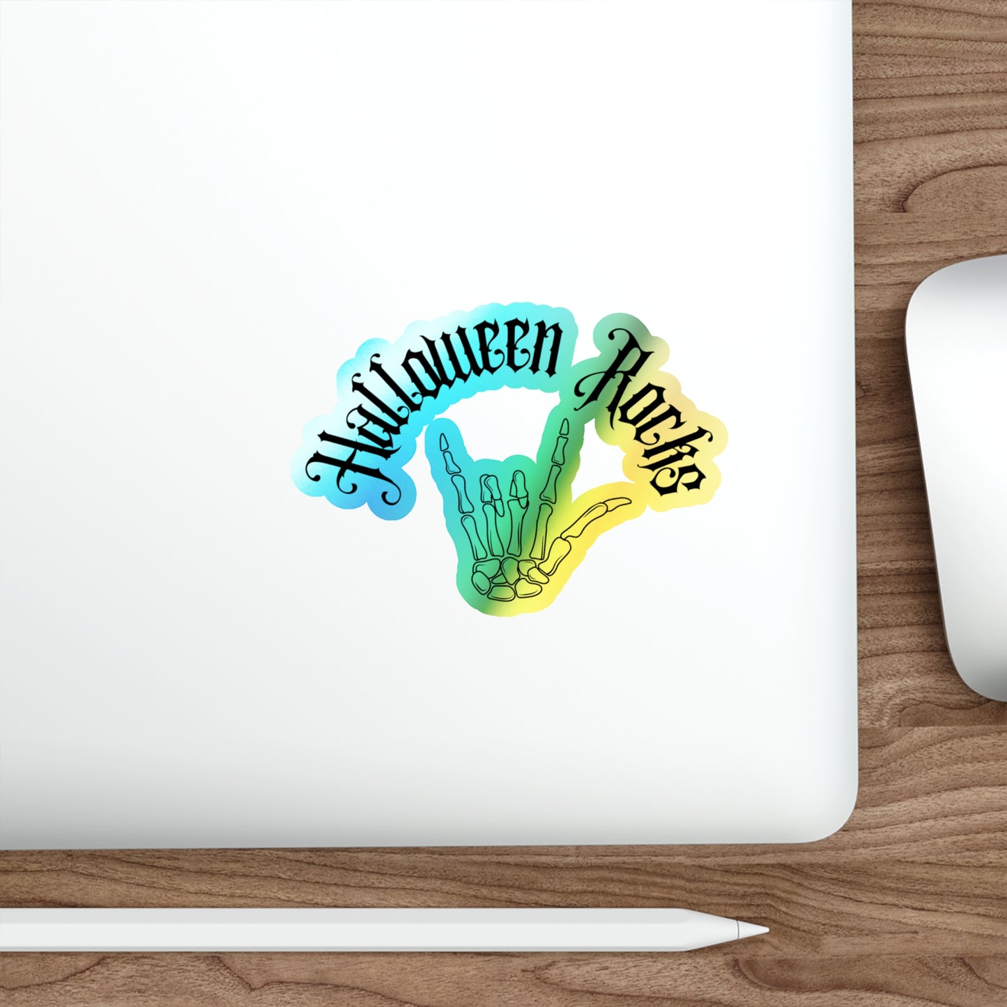 Halloween Rainbow Holographic Die-cut Vinyl Stickers Halloween Rocks