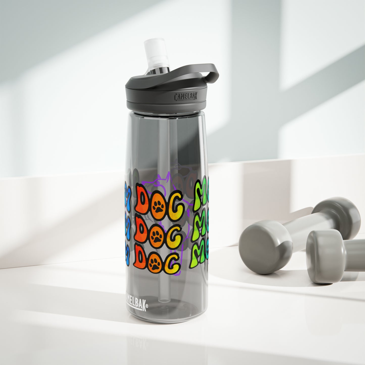 Dog Mom Water Bottle, 25oz
