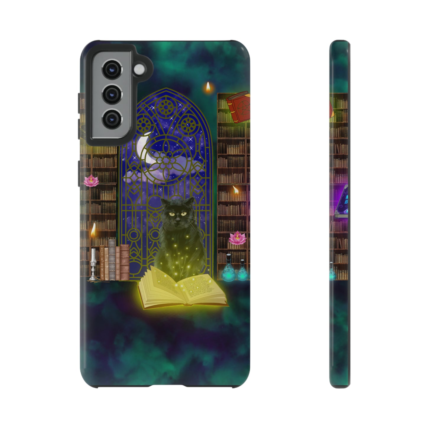 Mystic Cat Protective Phone Case, Samsung, iPhone, Pixel, all sizes