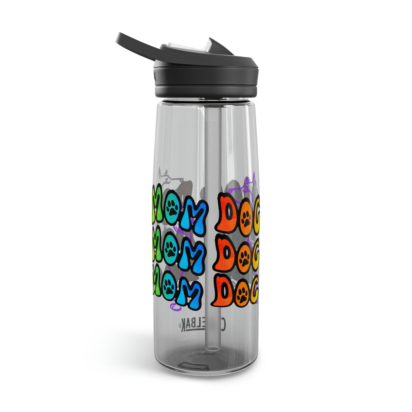 Dog Mom Water Bottle, 25oz