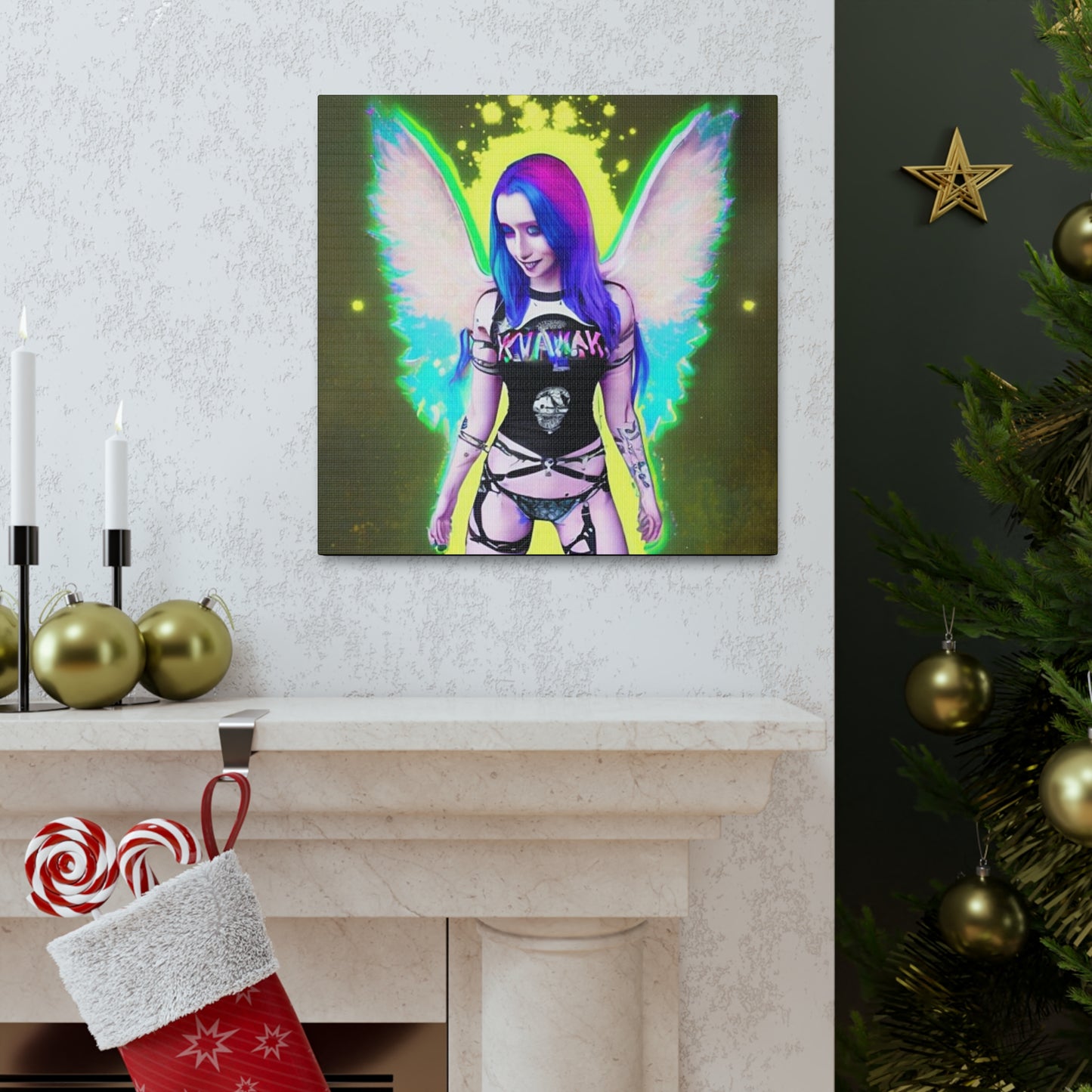 Kawai Anime Art, Canvas Print, Wall Art Original Art, Unique Gifts