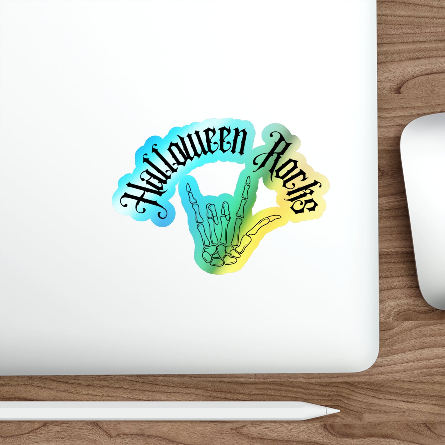 Halloween Rainbow Holographic Die-cut Vinyl Stickers Halloween Rocks