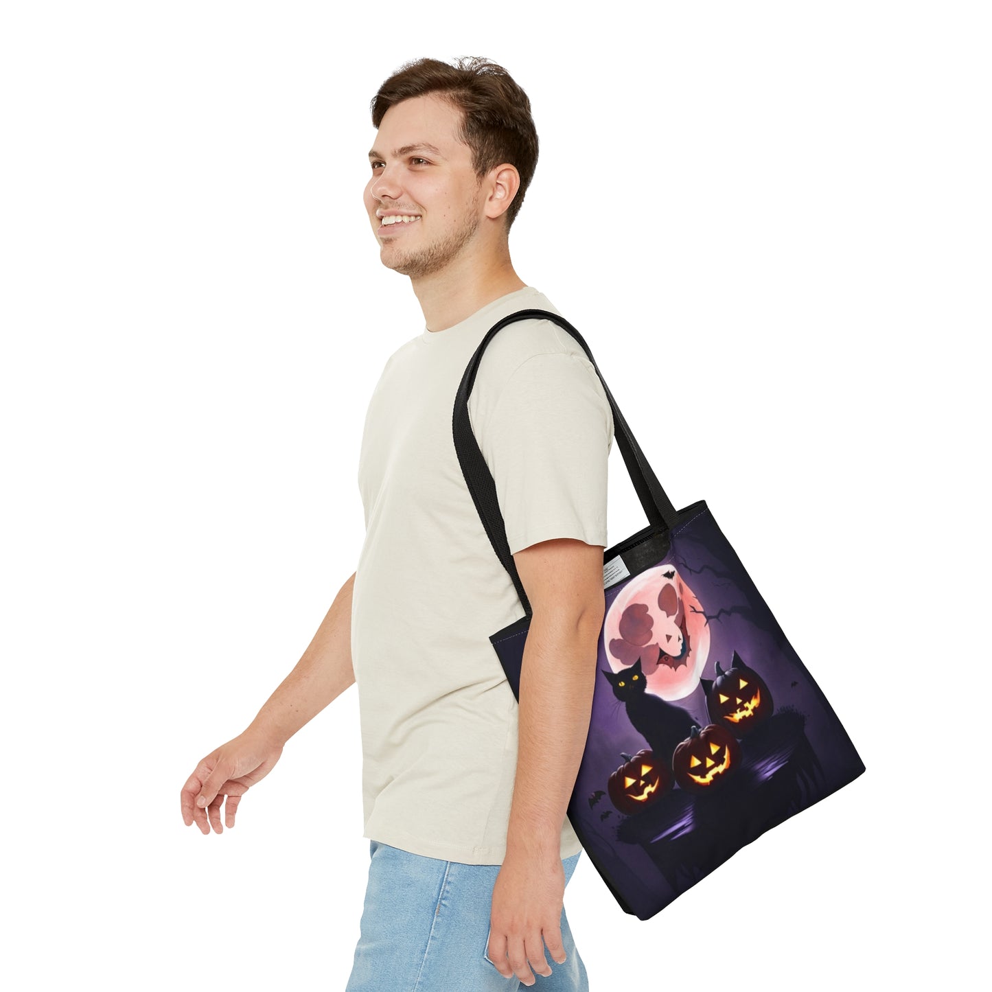 All Hallows Eve, Black Cat, Halloween Candy Tote Bag