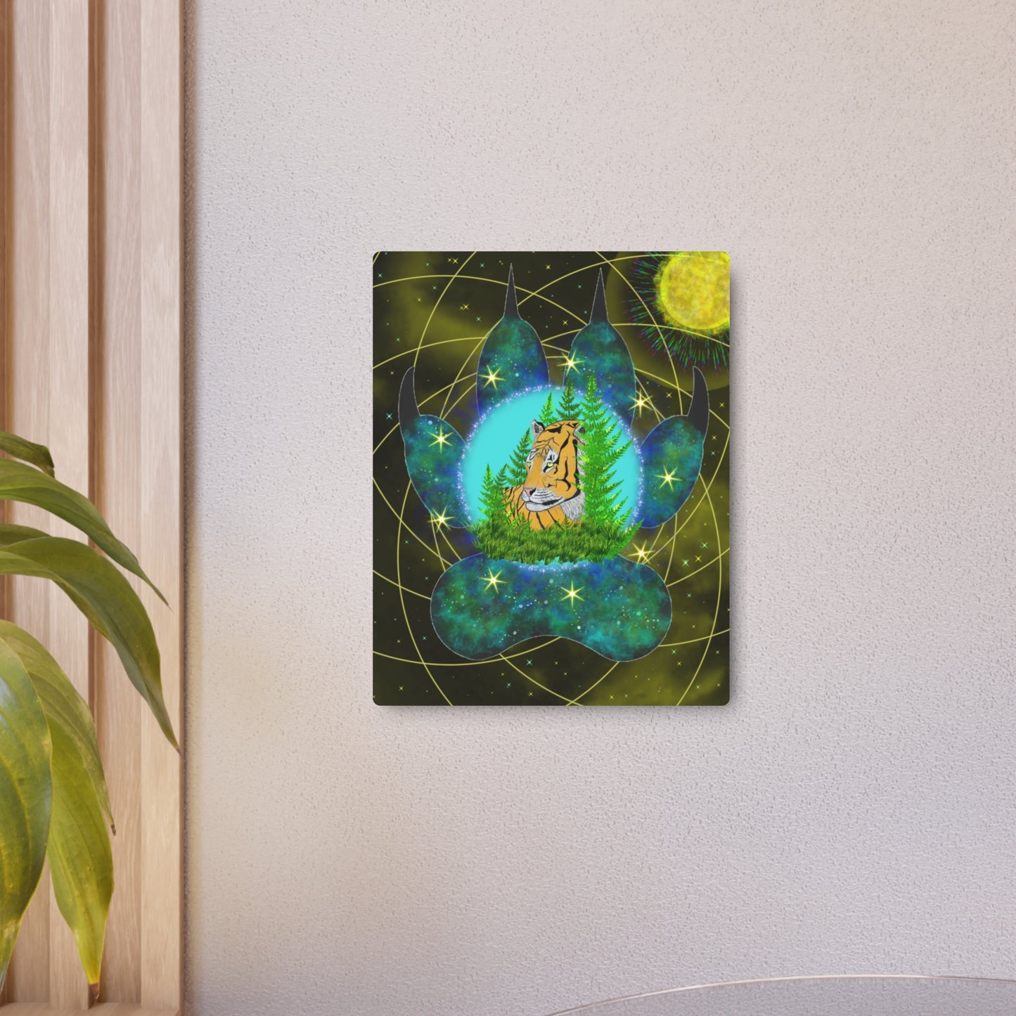 Mystic Tiger,, Metal Wall Art, Unique Gifts, Original Art, Tiger Lover Gift