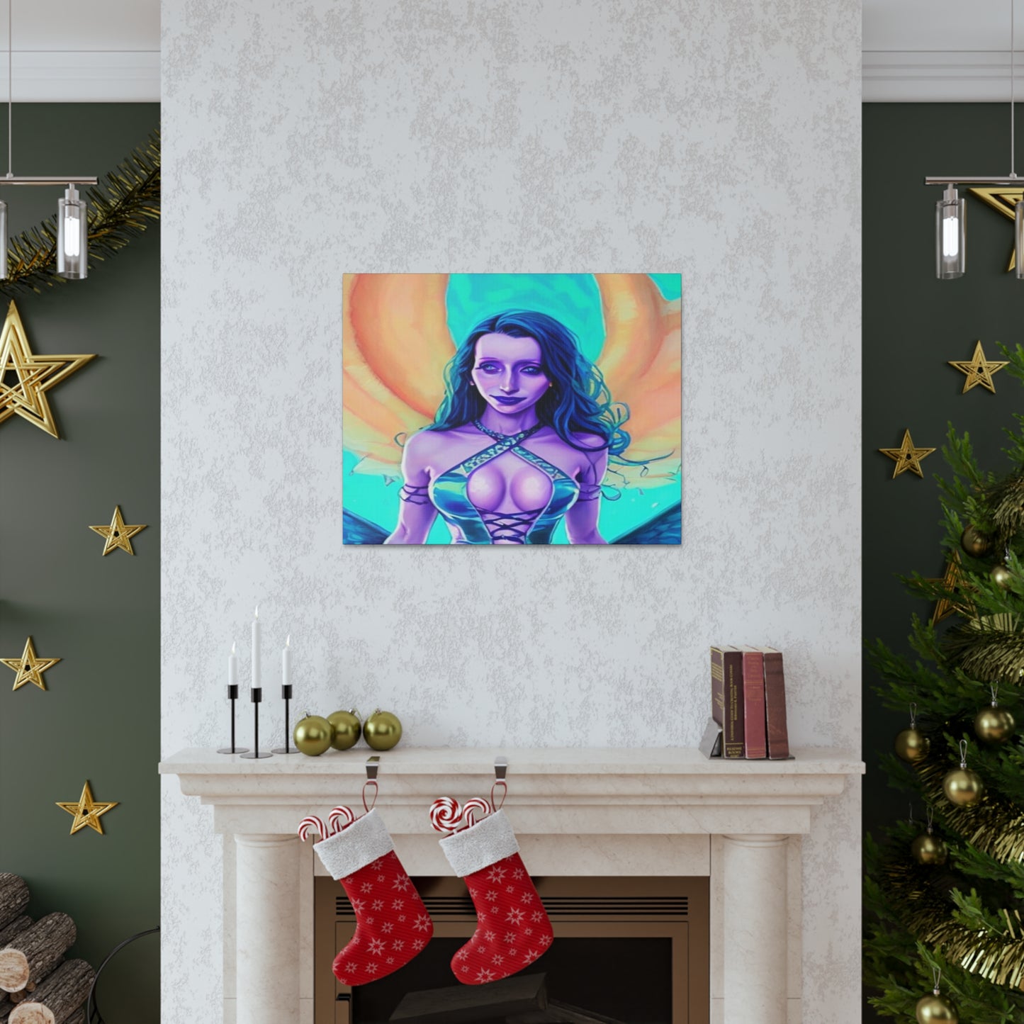 Circe, Greek Goddess Of The Sea, Canvas Art, Fantasy Art, Unique Gift, Original Art