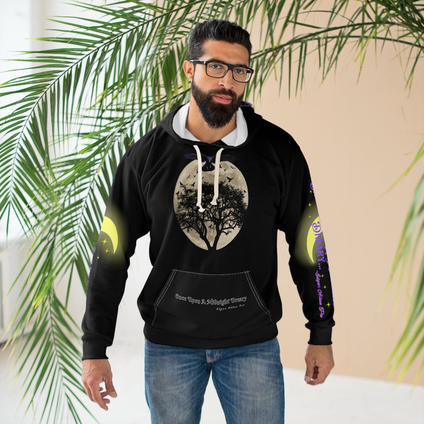 "Once upon A Midnight Dreary " Edgar Allan Poe Halloween Pullover Hoodie