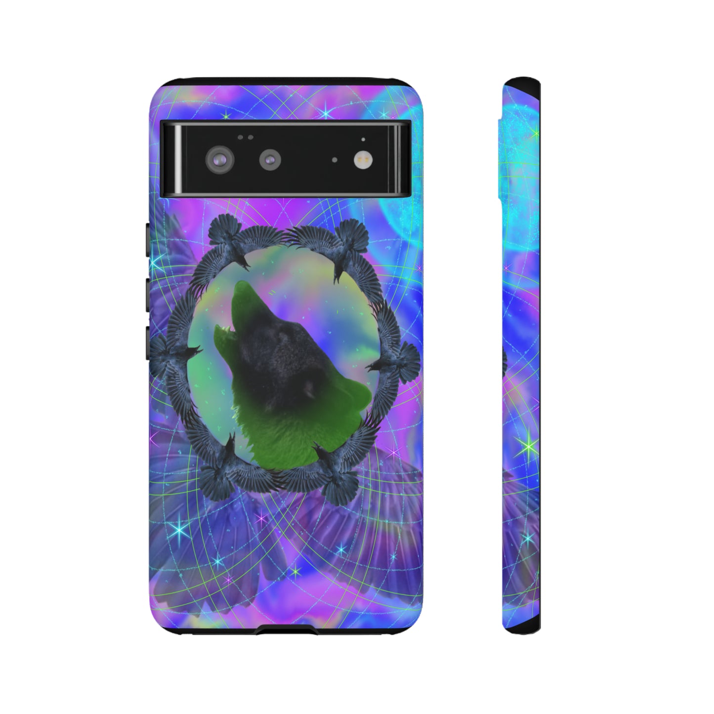 Mystic Wolf Protective Phone Case, Samsung, iPhone, Pixel, all sizes