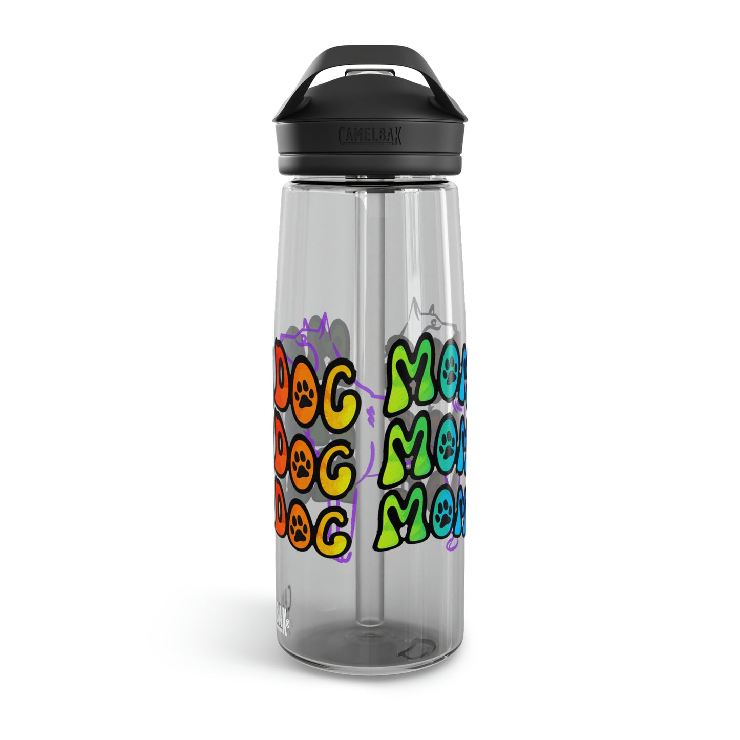 Dog Mom Water Bottle, 25oz