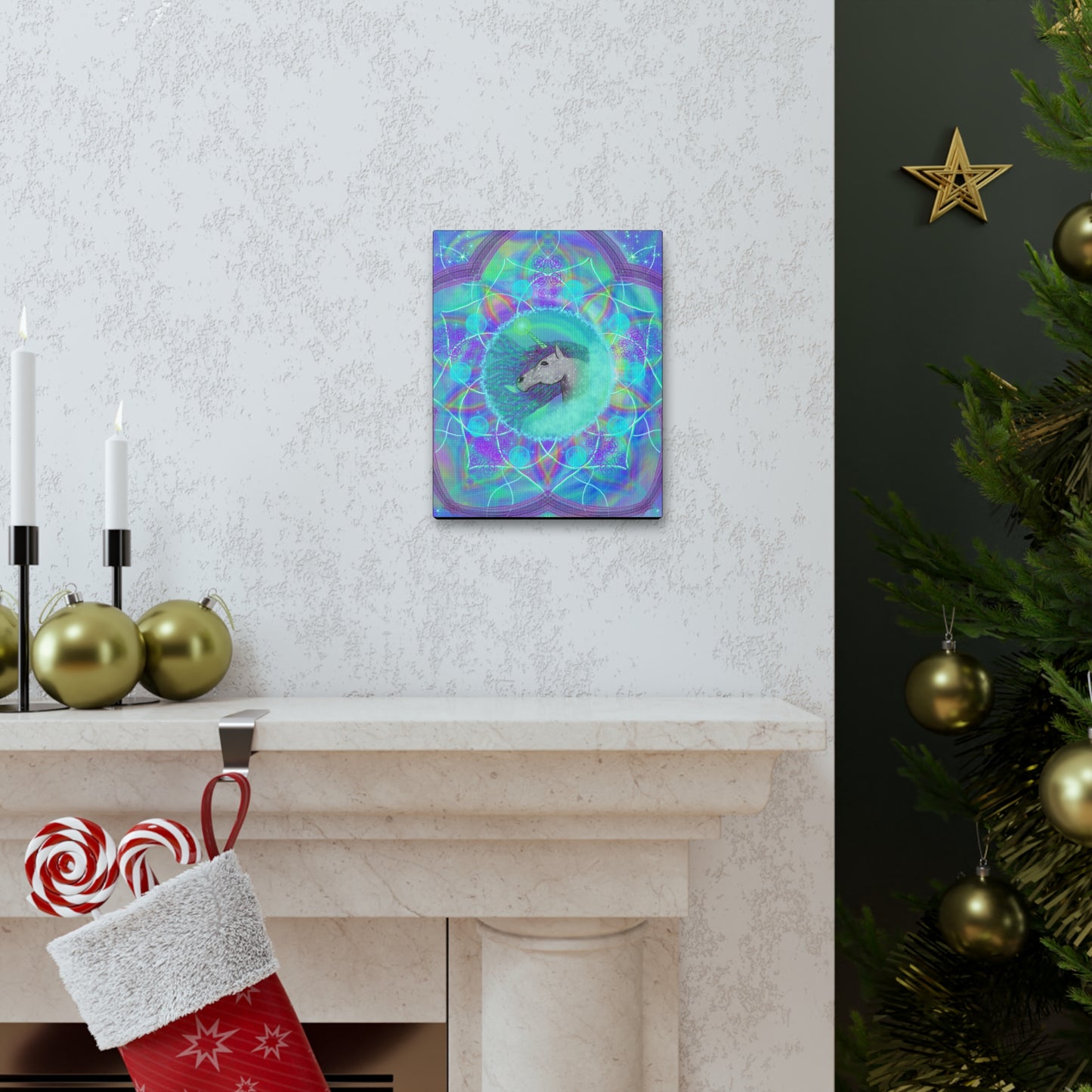 Mystic Unicorn, Canvas Art, Canvas Print, Original Art, Unique Gifts, Unicorn Lover Gift