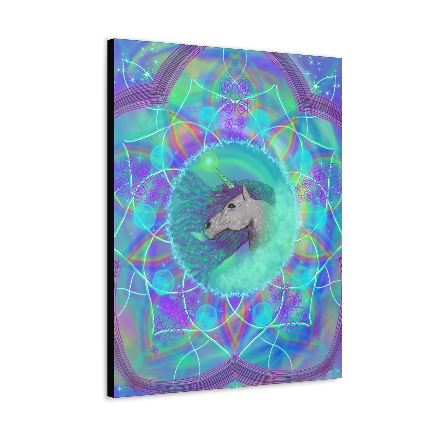 Mystic Unicorn, Canvas Art, Canvas Print, Original Art, Unique Gifts, Unicorn Lover Gift