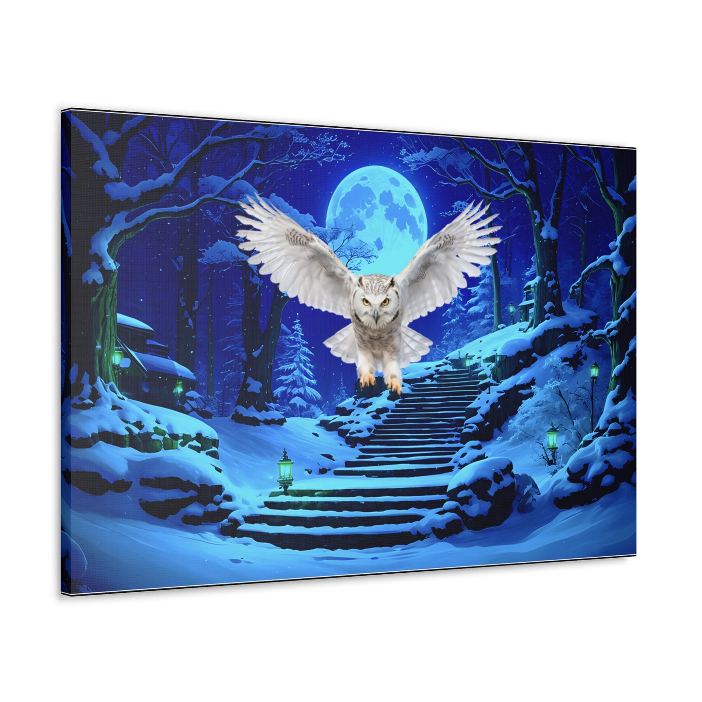 Tranquil Winter Night, Canvas Art, Canvas Print, Wall Decor, Original Art, Unique Gifts