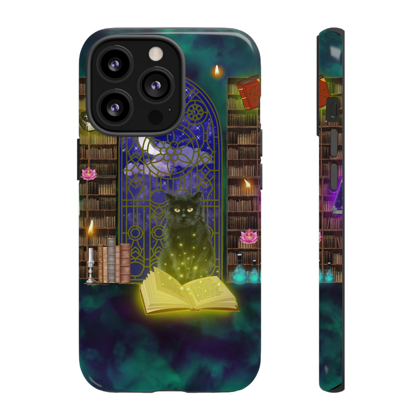 Mystic Cat Protective Phone Case, Samsung, iPhone, Pixel, all sizes