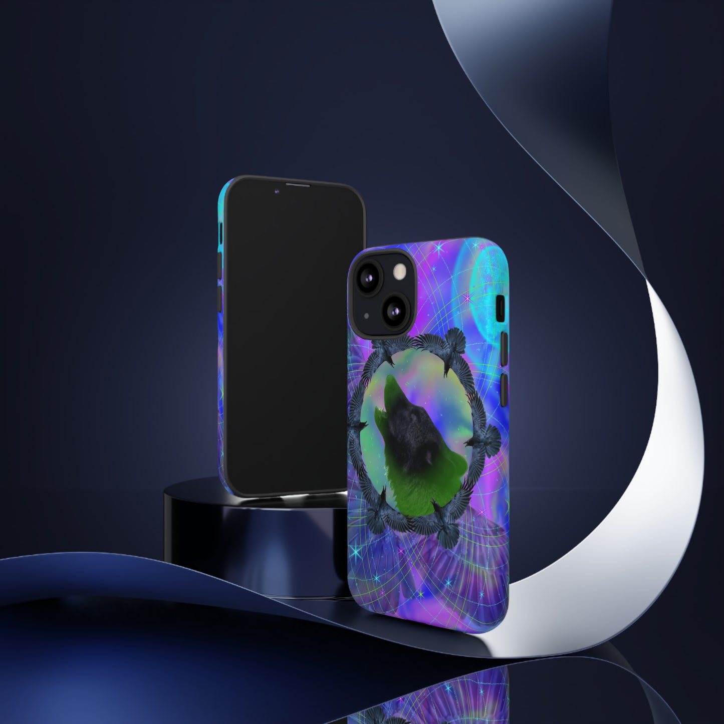 Mystic Wolf Protective Phone Case, Samsung, iPhone, Pixel, all sizes
