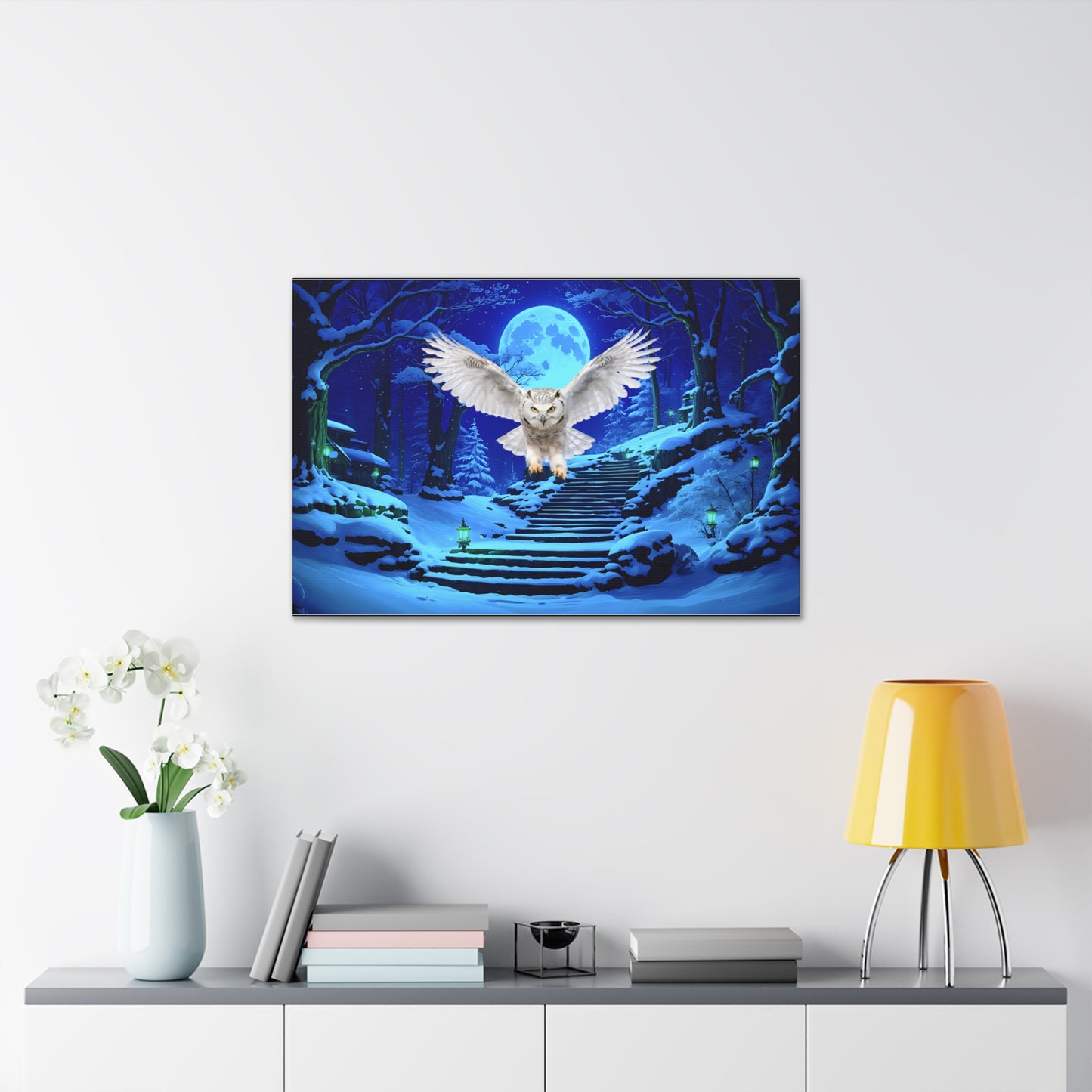 Tranquil Winter Night, Canvas Art, Canvas Print, Wall Decor, Original Art, Unique Gifts