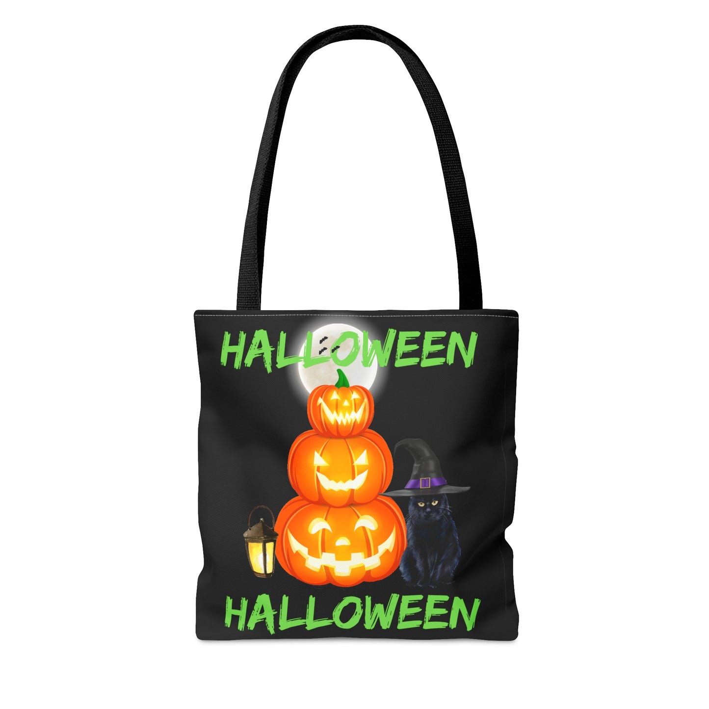 Halloween Pumpkins And Black Cat, Halloween Candy Tote Bag