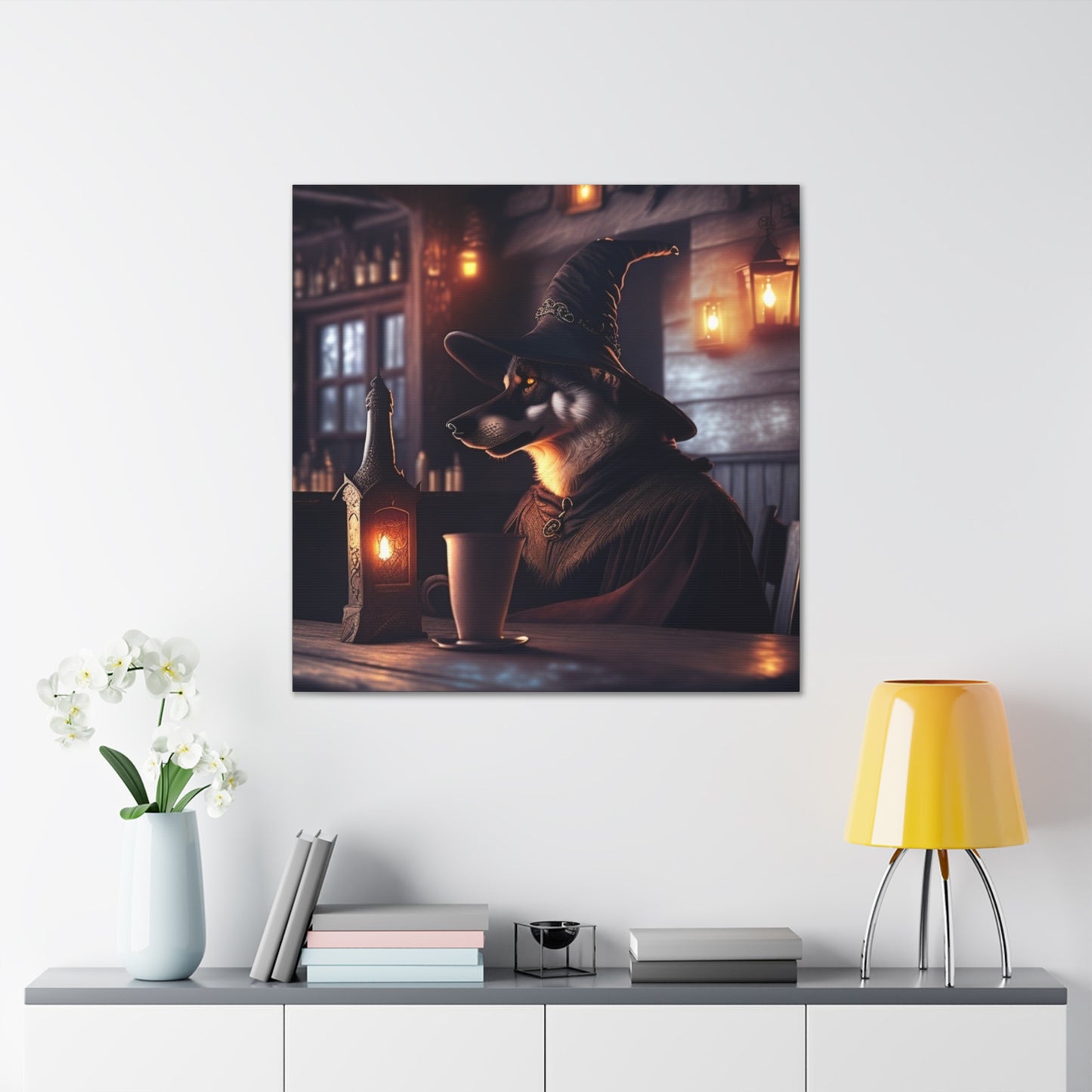Wolf Sorcerer , Canvas Art, Canvas Print, Wall Decor, Original Art, Unique Gifts