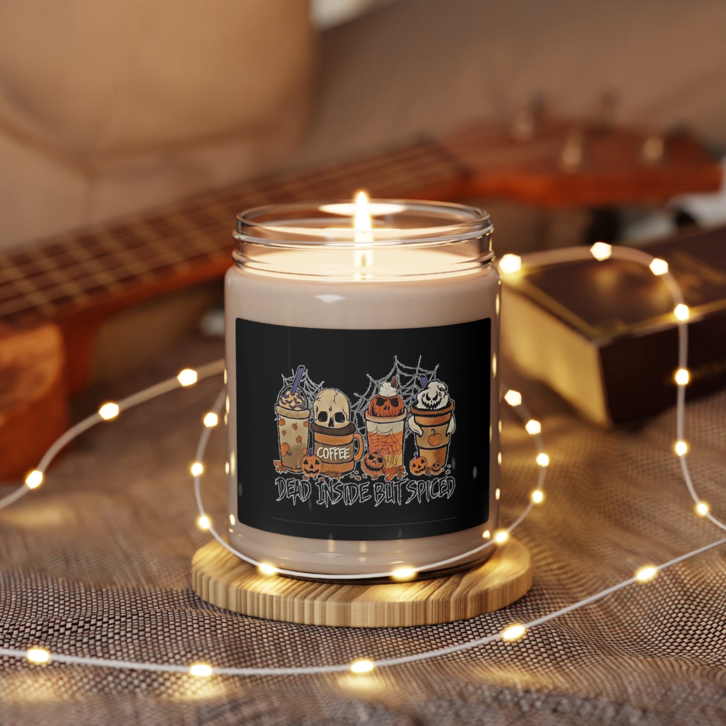 Halloween Candle Dead Inside But Spiced Scented Soy Candle, 9oz