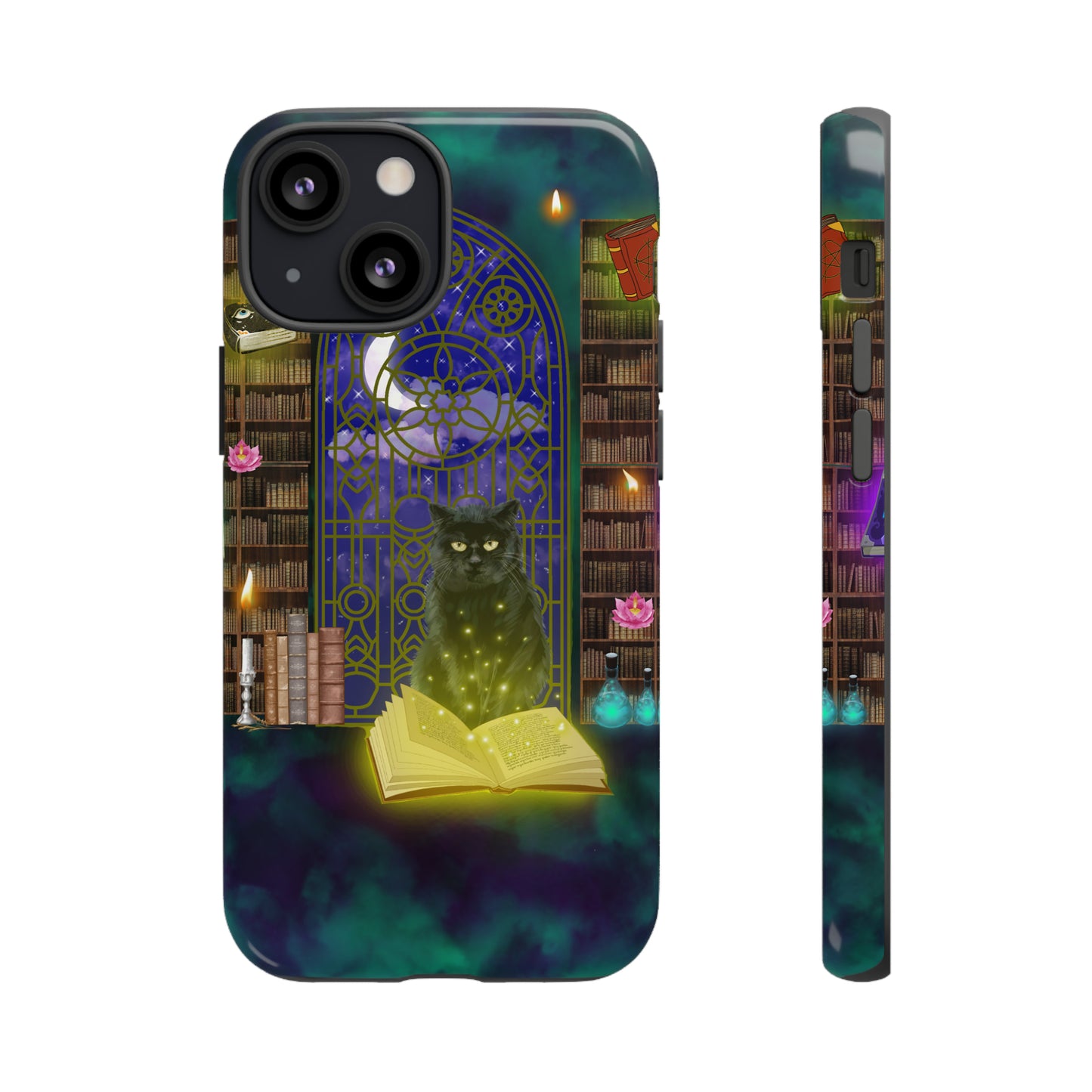 Mystic Cat Protective Phone Case, Samsung, iPhone, Pixel, all sizes