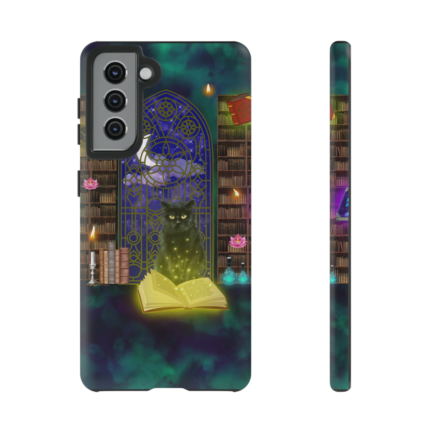 Mystic Cat Protective Phone Case, Samsung, iPhone, Pixel, all sizes