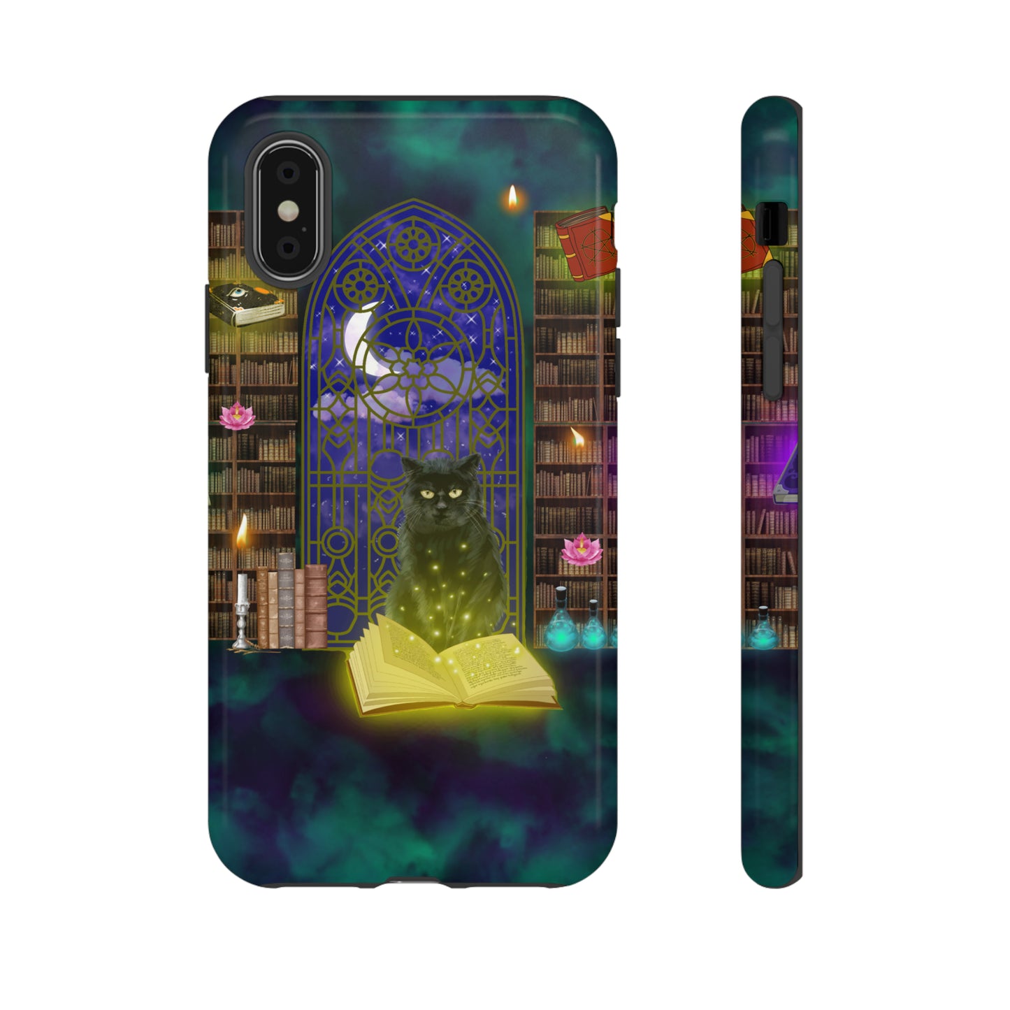Mystic Cat Protective Phone Case, Samsung, iPhone, Pixel, all sizes