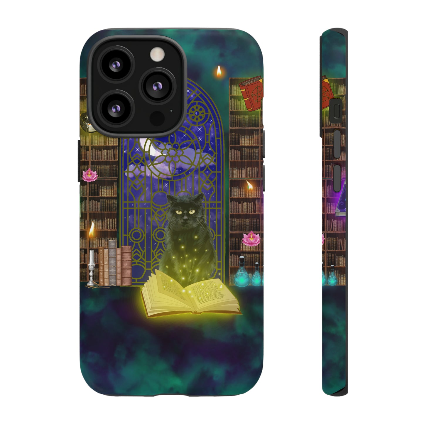 Mystic Cat Protective Phone Case, Samsung, iPhone, Pixel, all sizes