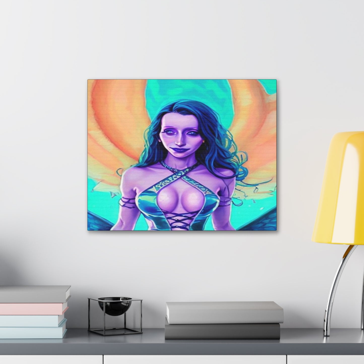 Circe, Greek Goddess Of The Sea, Canvas Art, Fantasy Art, Unique Gift, Original Art