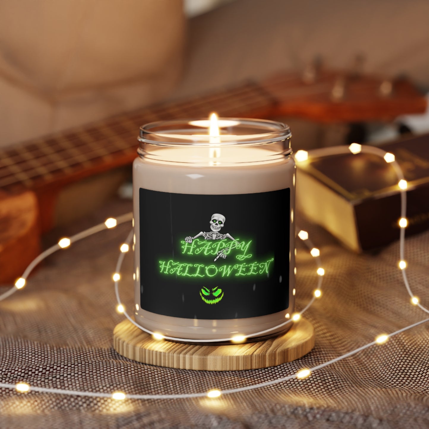 Happy Halloween Skeleton Scented Soy Candle, 9oz