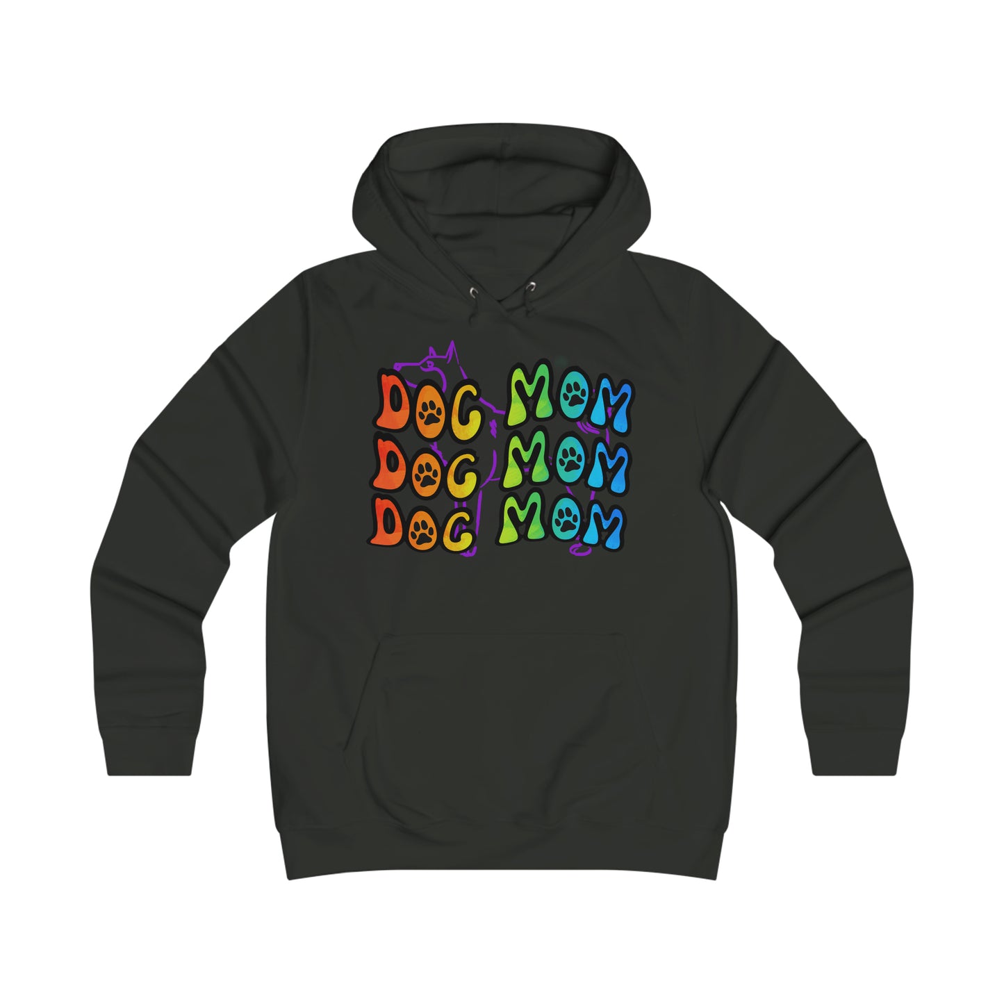 Dog Mom Girlie College Hoodie