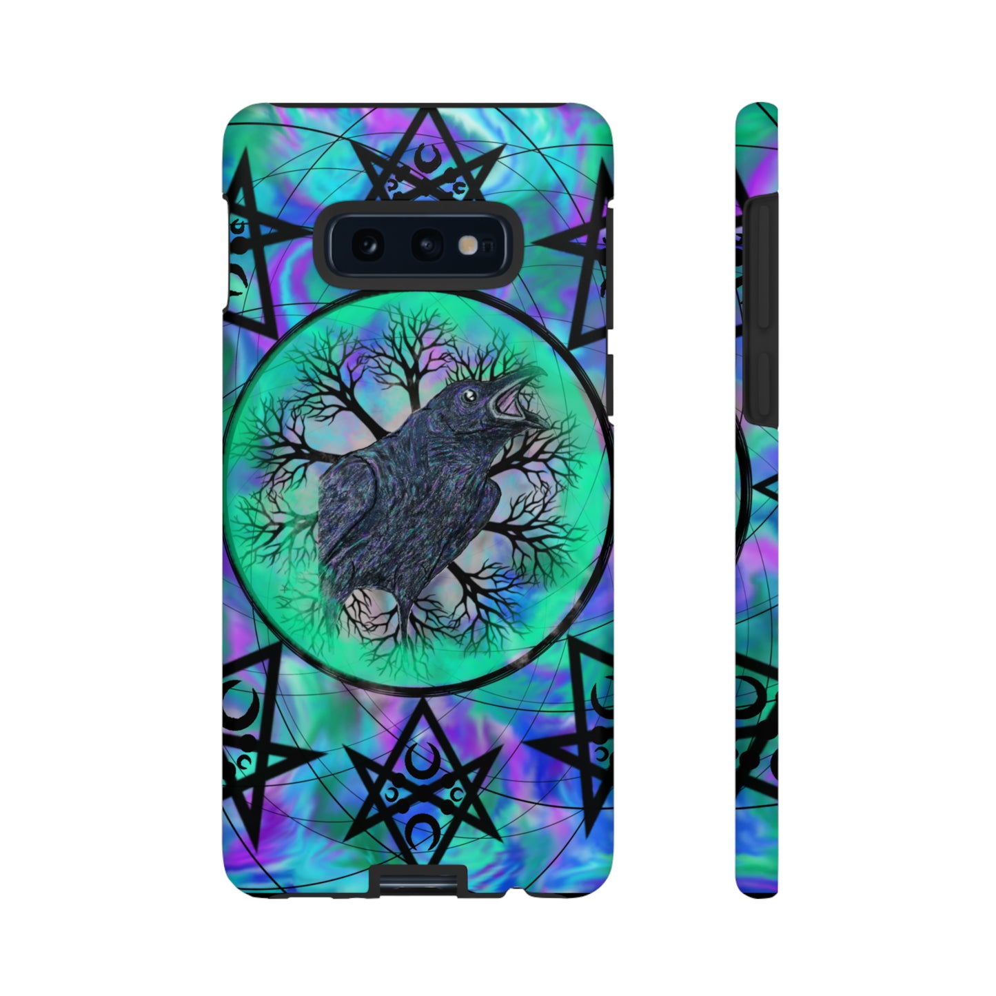 Raven Medicine Totem Protective Phone Case, Samsung, iPhone, Pixel, all sizes