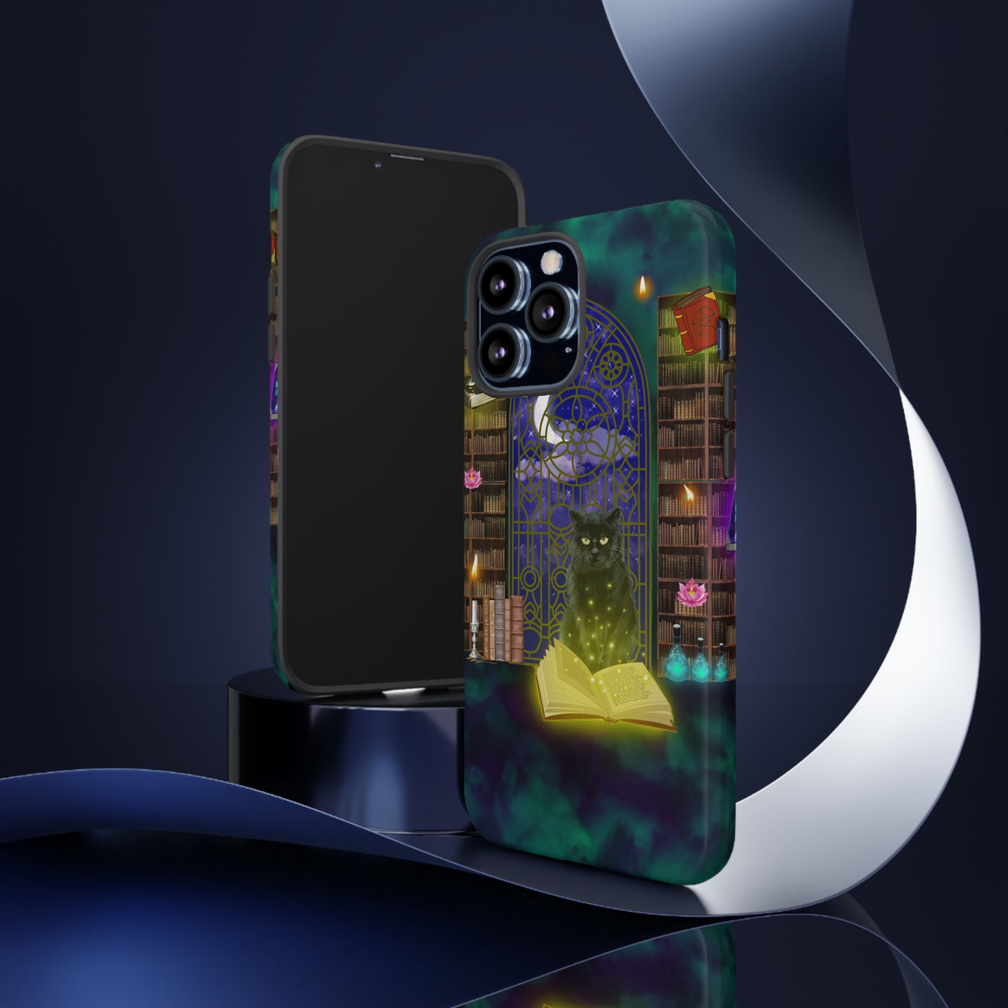 Mystic Cat Protective Phone Case, Samsung, iPhone, Pixel, all sizes