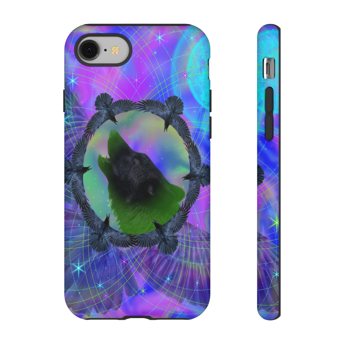 Mystic Wolf Protective Phone Case, Samsung, iPhone, Pixel, all sizes
