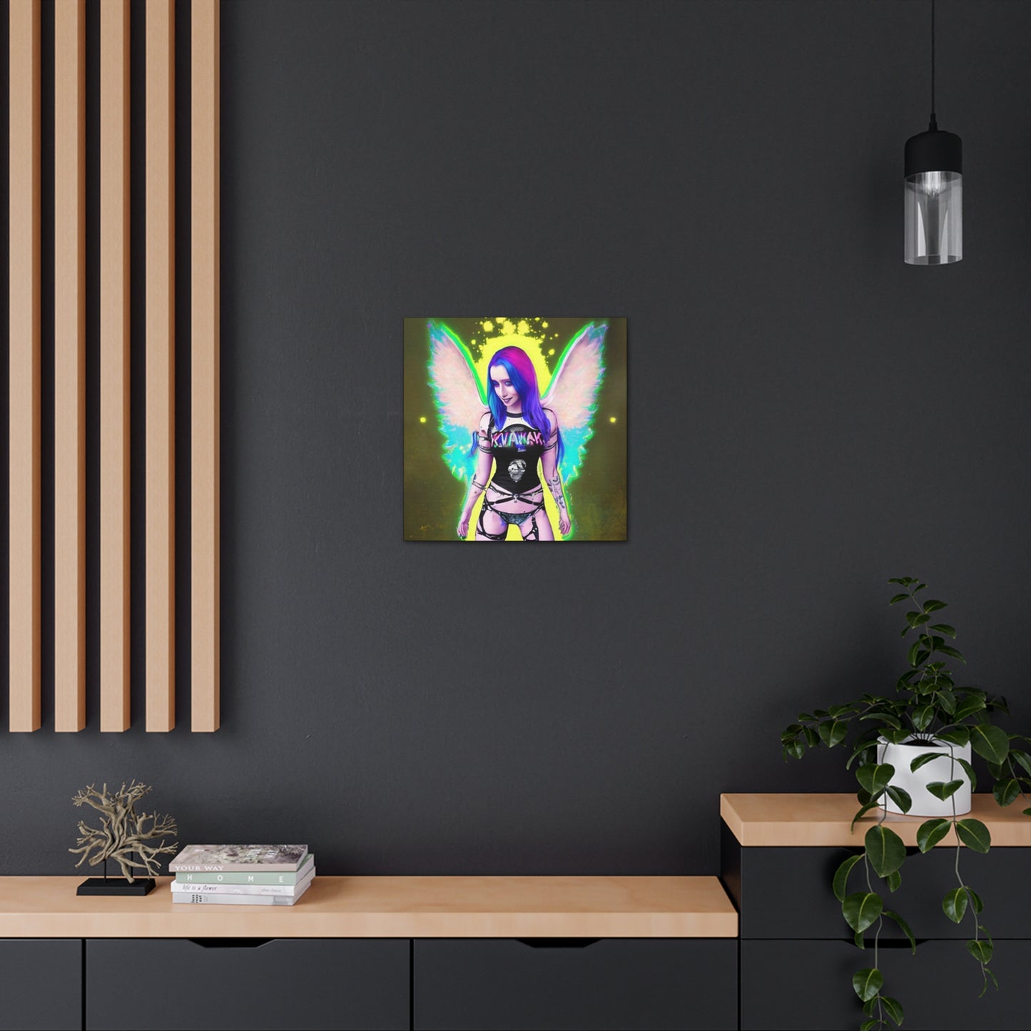 Kawai Anime Art, Canvas Print, Wall Art Original Art, Unique Gifts