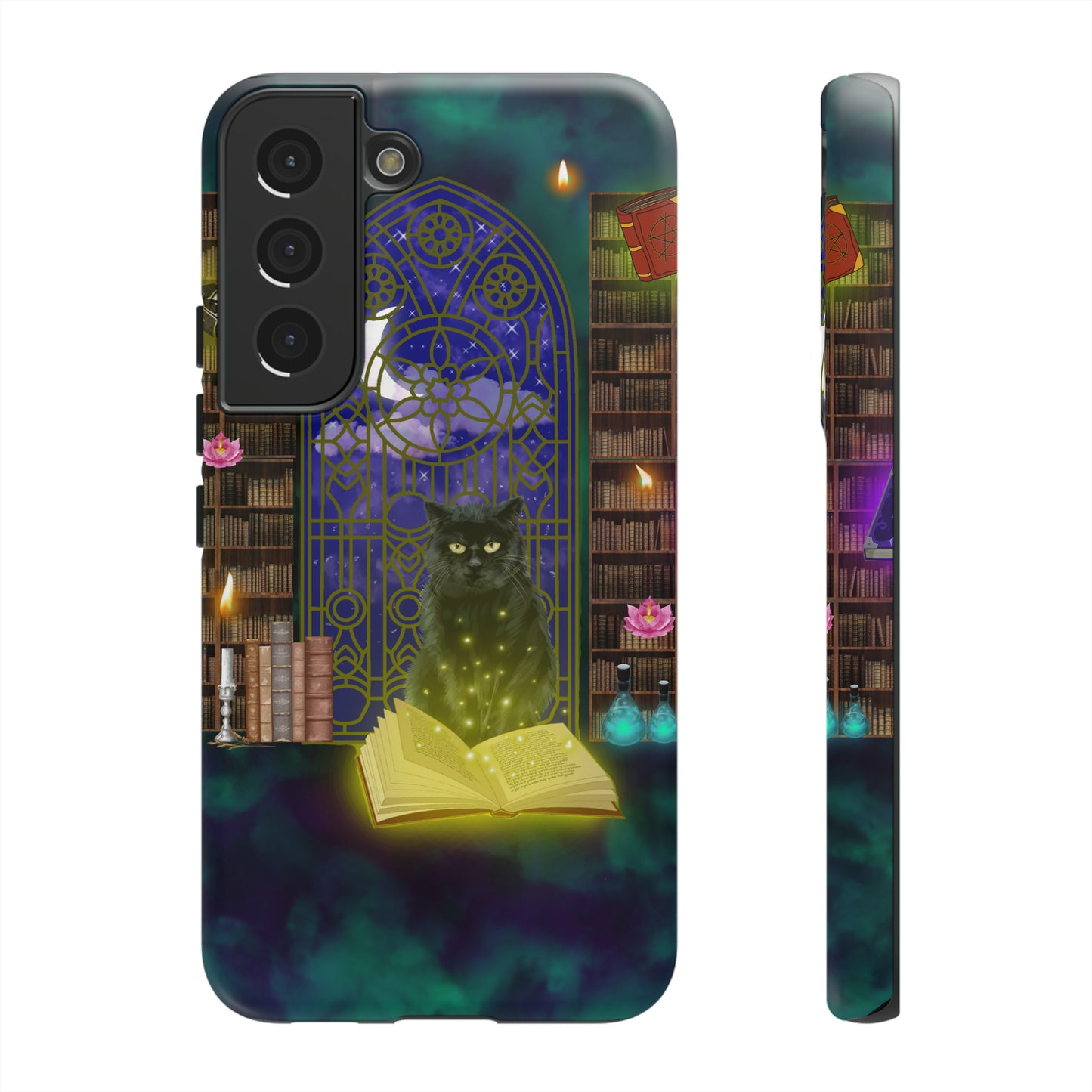 Mystic Cat Protective Phone Case, Samsung, iPhone, Pixel, all sizes