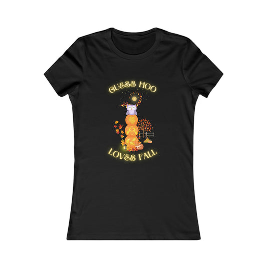 Guess Hoo loves fall Women's Favorite Tee