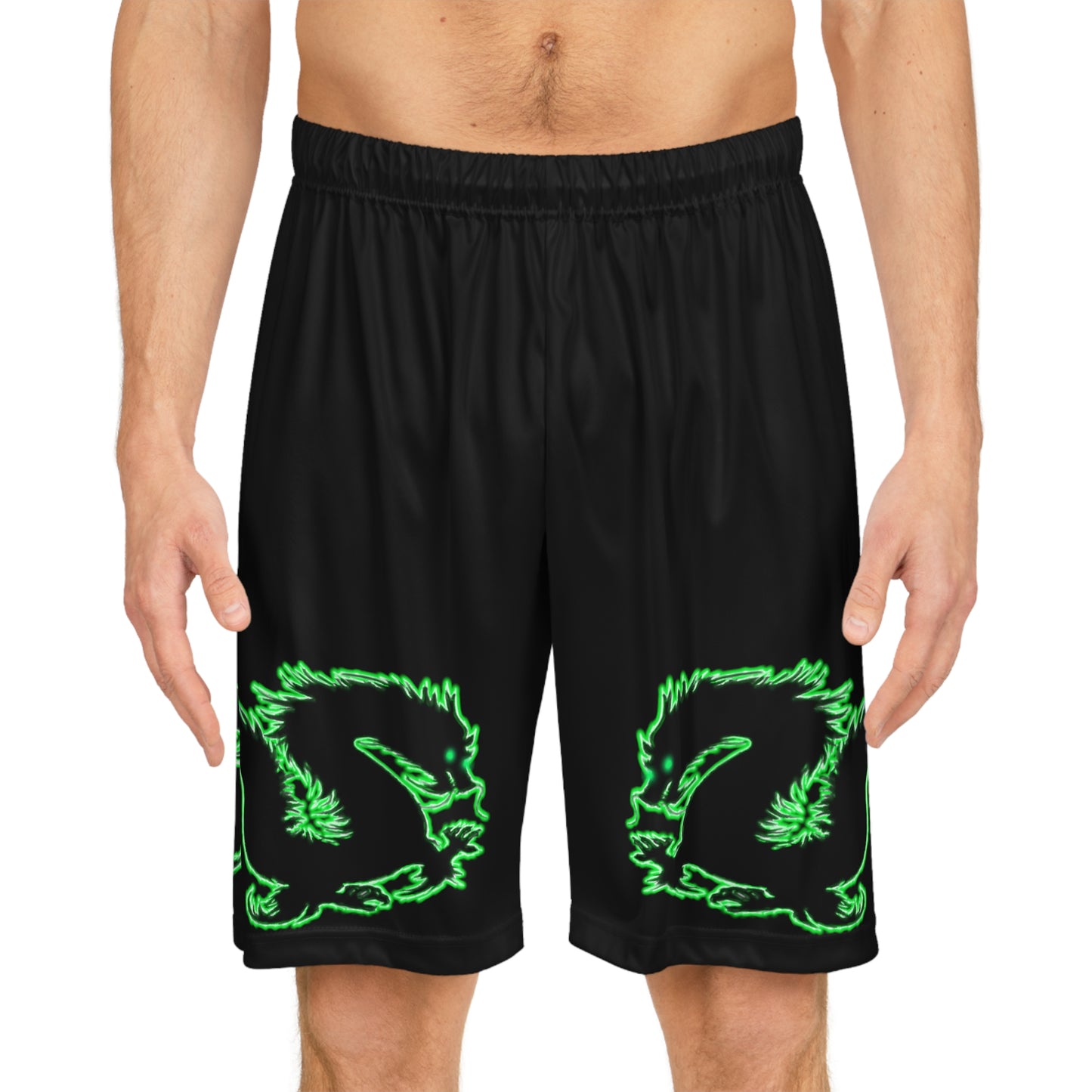 Emerald Dragon Basketball Shorts Black